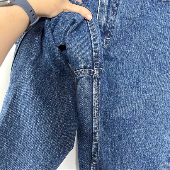 Vintage 90s contrast blue jeans mom jeans size 3/4 FITS LIKE 2 - Picture 8 of 13